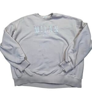 Garage‎ Milan Italy Crewneck Sweatshirt Womens G/L Soft Pink Cozy Pullover